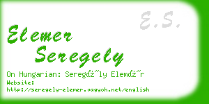 elemer seregely business card